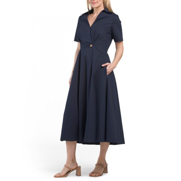 SHOSHANNA Navy Ashland Dress - Picture 1 of 2